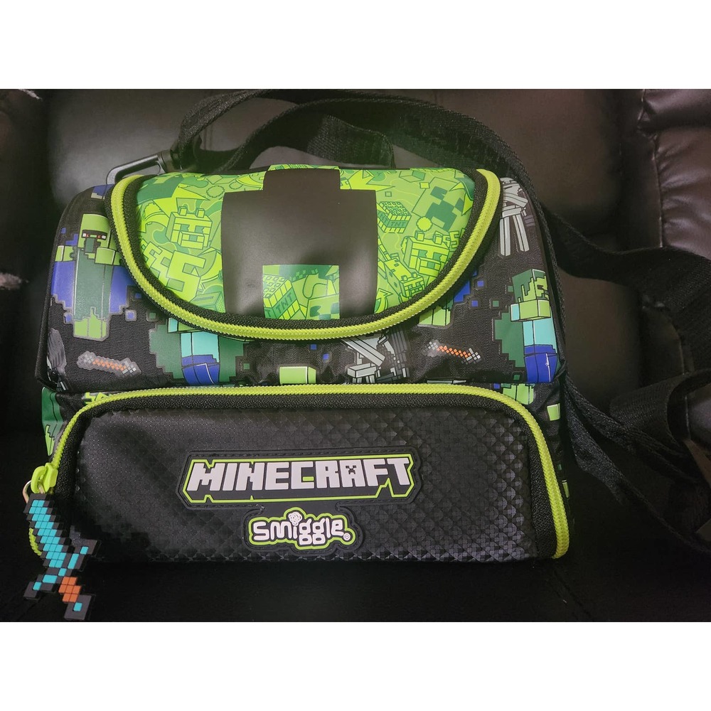 Kids Lunch Bag Box Minecraft Double Decker